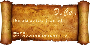 Demetrovics Csatád névjegykártya